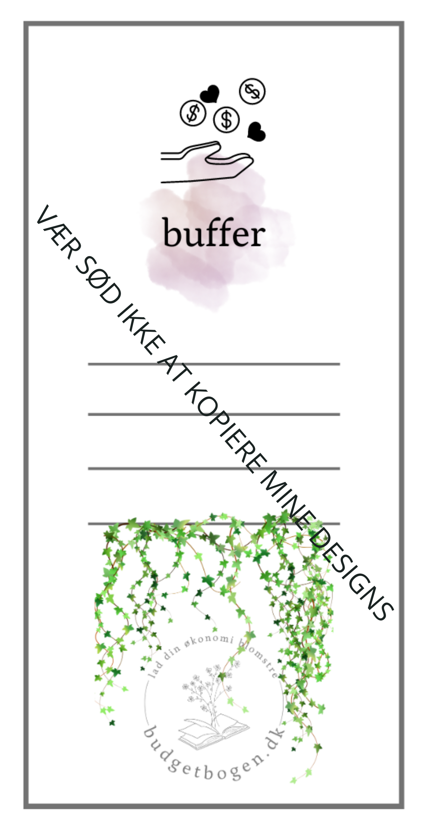 Buffer - kategoriark til lomme