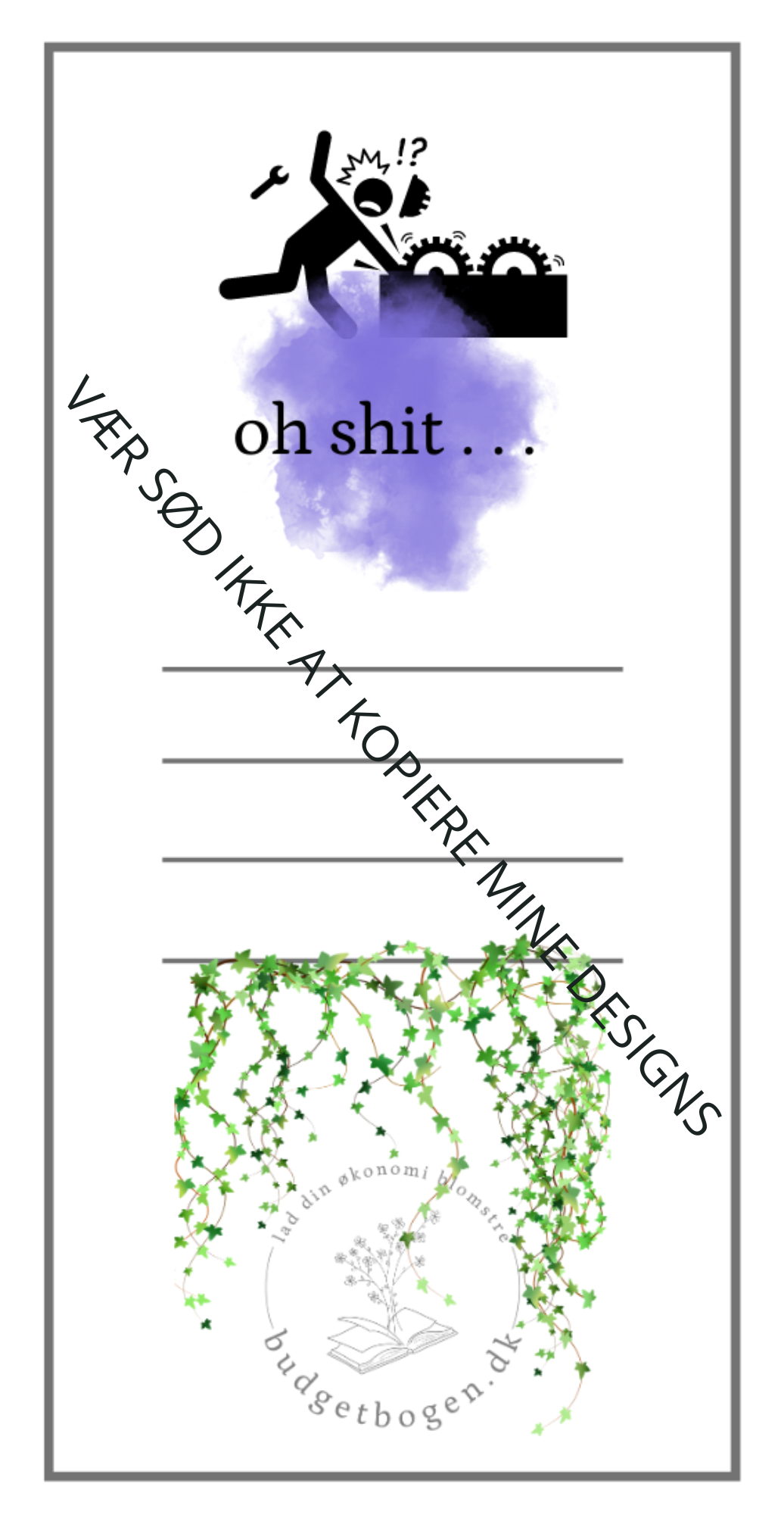 Ohh shit - kategoriark til lomme