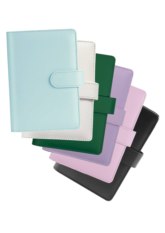 A6 Binder i klassisk stil i pu-læder med magnetlukning